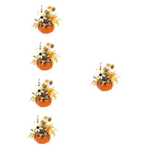 DECHOUS 5 Stk Kürbis-dekor Herbstliche Tischdeko Künstlicher Lebensechter Granatapfel Große Künstliche Kürbisse Künstliches Dekor Künstliches Para Blattdekor Kürbis Sonnenblume Riese von DECHOUS