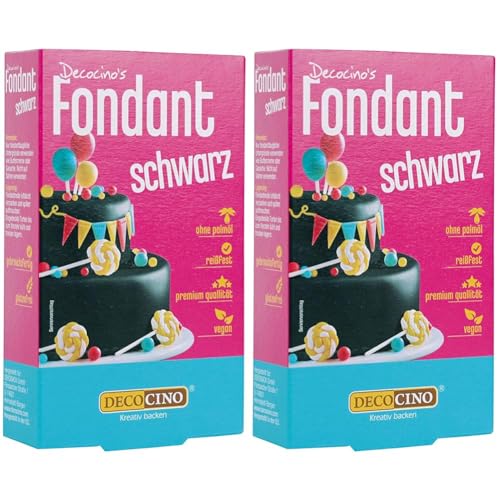 Decocino Fondant, Schwarz, 250 g (2er Pack) von DECOCINO
