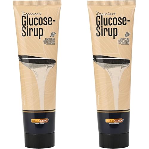 Decocino Glucose-Sirup - 100 g - gebrauchsfertige, transparente Zuckermasse zum Herstellen von Pralinen, Trüffeln, Bonbons & Glasuren - vegan (Packung mit 2) von DECOCINO