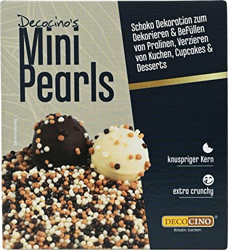 Decocino Mini Pearls - 60 g - Knusprige Schokoperlen aus Premium-Schokolade, zum Dekorieren & Befüllen von Pralinen, Trüffeln, Kuchen Cupcakes Decocino Mini Pearls - 60 g - Knusprige Schokoperlen aus Premium-Schokolade, zum Dekorieren & Befüllen von Pralinen, Trüffeln, Kuchen Cupcakes von DECOCINO