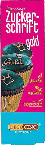 Decocino Zuckerschrift in Gold Lebensmittelfarben-Schrift praktische Tube zur Beschriftung von Fondant & Glasuren Back-Deko für Torten, Kuchen & Cup-Cakes! Decocino Zuckerschrift in Gold Lebensmittelfarben-Schrift praktische Tube zur Beschriftung von Fondant & Glasuren Back-Deko für Torten, Kuchen & Cup-Cakes! von DECOCINO