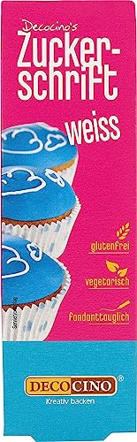 Decocino Zuckerschrift in Weiß Lebensmittelfarben-Schrift praktische Tube zur Beschriftung von Fondant & Glasuren Back-Deko für Torten, Kuchen & Cup-Cakes! Decocino Zuckerschrift in Weiß Lebensmittelfarben-Schrift praktische Tube zur Beschriftung von Fondant & Glasuren Back-Deko für Torten, Kuchen & Cup-Cakes! von DECOCINO