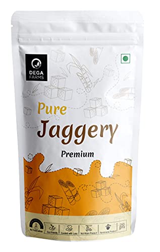 DEGA FARMS Premium Pure Jaggery - 250GM Each (Pack of 2) | Made with 100% Pure, Organic & Natural Ingredients - Sedex Certified von DEGA FARMS