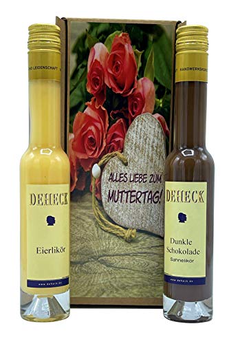 Geschenkset Liköre "Muttertag" Eierlikör und Dunkle Schokolade Likör von DEHECK Destillerie Likörmanufaktur