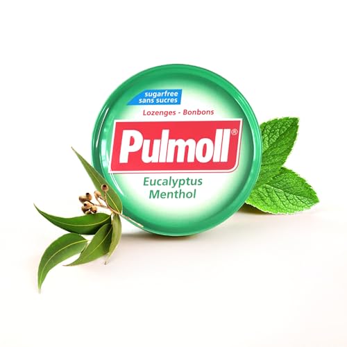 5 x 45g PULMOLL Eucalyptus + Menthol (Sugar Free) with Gift from Dekond von DEKOND