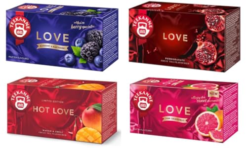 TEEKANNE Big Love Tea Collection (4 x 20 Bags)- Früchtetee Set (Dekond gift) von DEKOND