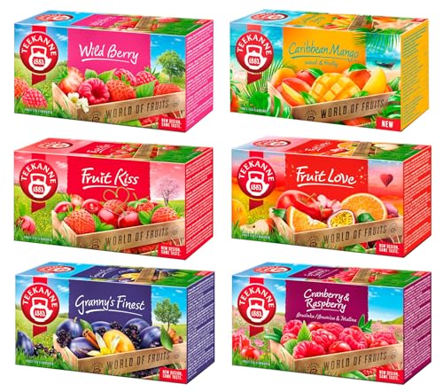 TEEKANNE Big Summer Tee Collection (6 x 20 Bags) Fruit Tea Set - Hot or Cold Tea von DEKOND