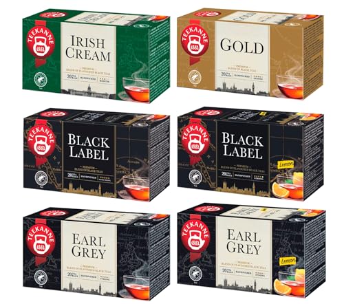 TEEKANNE Black Tea Classic Collection (6 x 20 Bags) - Schwarzer Tee-Set (Dekond gift) - 212g von DEKOND