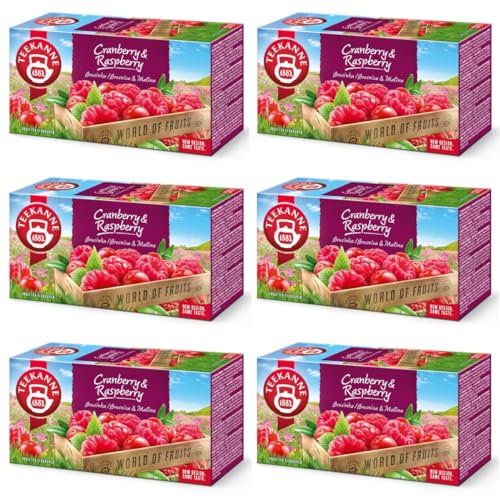 TEEKANNE -Cranberry&Raspberry Fruit Tea -Früchtetees mit Cranberry&Himbeer- 6x20 (Dekond gift) von DEKOND