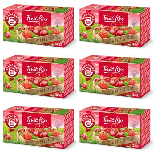TEEKANNE - Fruit Kiss Tea- Früchtetees mit Kirsch & Erdbeer - 6 x 20 Teebeutel (Dekond gift) von DEKOND