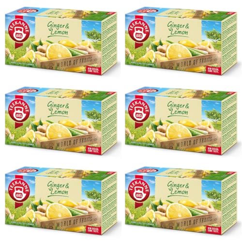 TEEKANNE - Ginger&Lemon Tea- Früchtetees mit Zitronen&Ingwer - 6x20 Tb (Dekond gift) von DEKOND