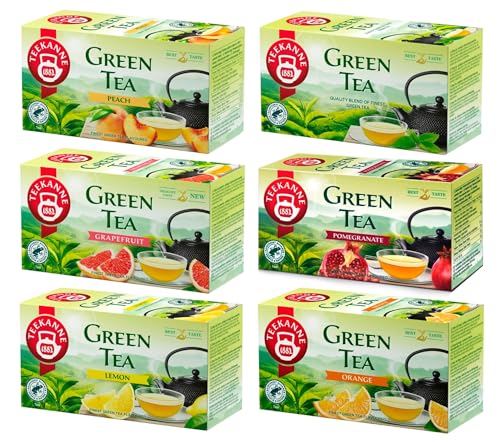 TEEKANNE Green Tea Collection - Green Harmony (6 x 20 Bags) - Grüner Tee-Set (Dekond gift) - 210g von DEKOND
