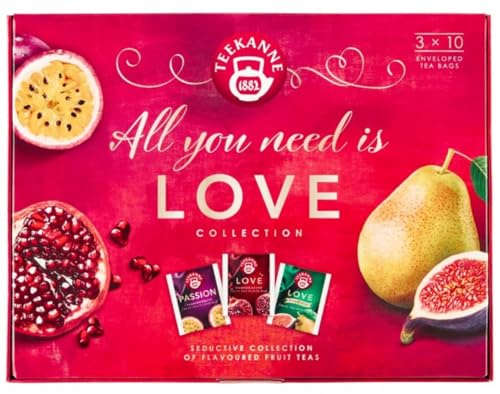 Teekanne Love Collection Box (3 x 10 Beutel) Früchtetee mit Geschenk von DEKOND von DEKOND