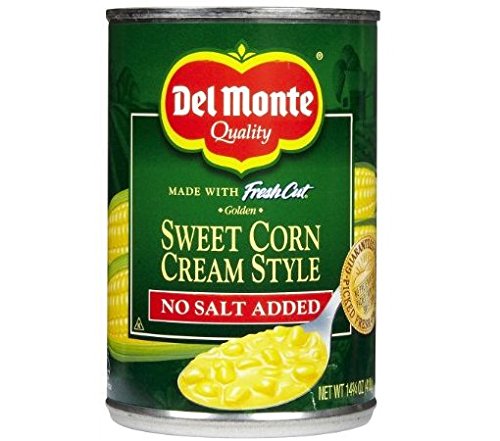 Del Monte No Salt Added Sweet Cream Style Corn (6 Stück) 418 ml Dosen von Del Monte
