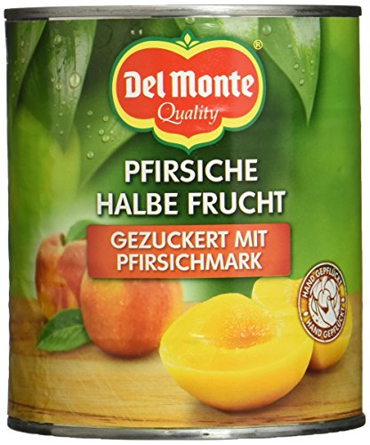 Del Monte Pfirsiche 1/2 Frucht in Fruchtmark, 6er Pack (6 x 825 g Dose) von DEL MONTE