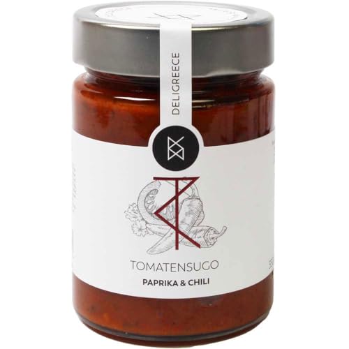 Tomatensugo Paprika & Chili - Mit extra nativem Olivenöl aus Griechenland 330 gr. von DELIGREECE