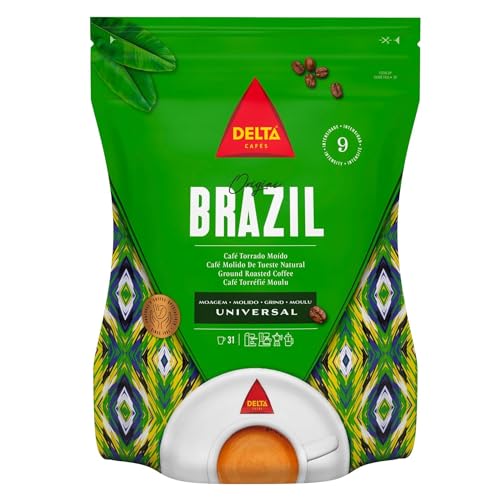 Delta, Gerösteter gemahlener Kaffee aus Brasilien, Für die Espressomaschine Delta, Gerösteter gemahlener Kaffee aus Brasilien, Für die Espressomaschine von Delta Cafés