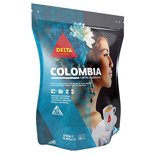 Delta Colombia Gemahlener Röstkaffee Universal-Schleif 250g von DELTA