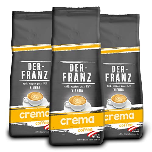 Der-Franz Crema Kaffee, ganze Bohne, 3 x 500 g von Der-Franz