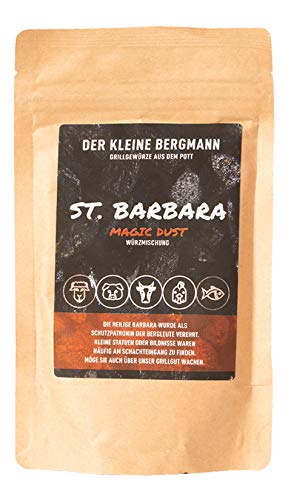 DER KLEINE BERGMANN St. Barbara - Magic-Dust Gewürzmischung Grillgewürz BBQ-Rub für Fleisch Gemüse Rub Marinade Pulled Pork Ribs Steaks (100 g) von DER KLEINE BERGMANN