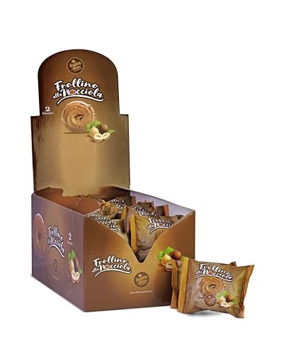 Destefanis & Novero | Handgemachtes piemontesisches Mürbegebäck-kekse, mit gerösteten Haselnüssen, frischen Eiern und Butter, ideal zum Frühstück und Snack. Einzeldosis-Display mit 35 Stück von Destefanis e Novero