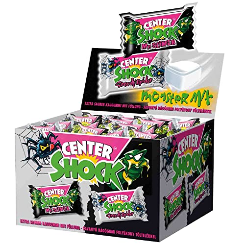Center Shock Monster Mix Box mit 100 gefüllten Kaugummis Extra Sauer von DFB