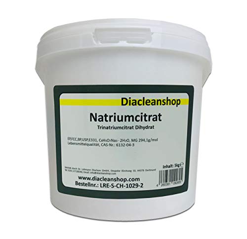 Natriumcitrat 5kg Pulver - E331 Trinatriumcitrat - Lebensmittelqualität von DIACLEANSHOP