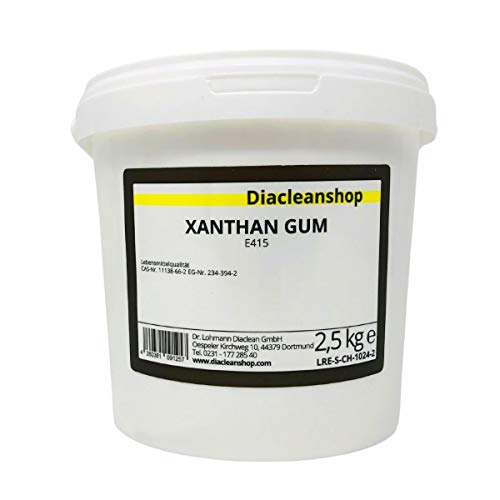 Xanthan Gum - Lebensmittelqualität E415 Verdickungsmittel Geliermittel - 2,5kg von DIACLEANSHOP