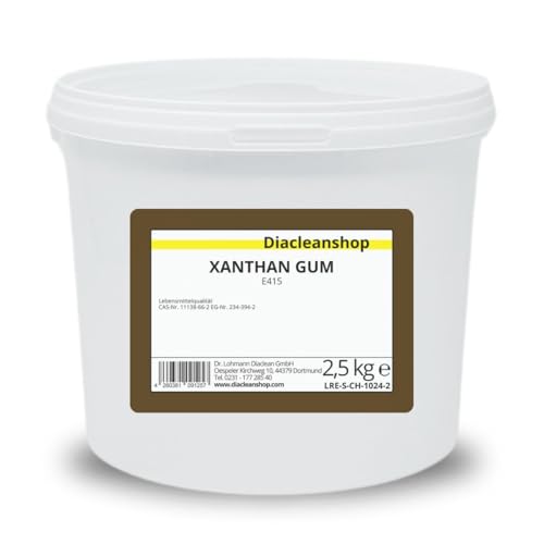 Xanthan Gum - Lebensmittelqualität E415 Verdickungsmittel Geliermittel - 2,5kg von DIACLEANSHOP