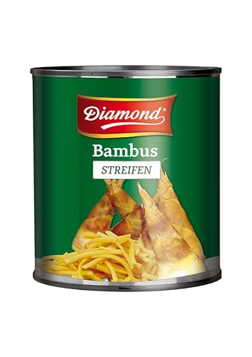 DIAMOND Bambusstreifen, eingelegtes Asia Gemüse im Glas, geeignet für Wok-Gerichte, low carb - 1 x 2,84 kg von Diamond