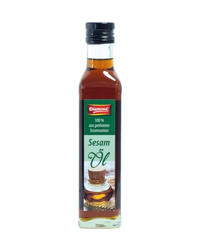 DIAMOND Sesamöl, aus 100% gerösteten Sesamsamen, ein kulinarischer Genuss mit nussigem Aroma - 1 x 250 ml von Diamond