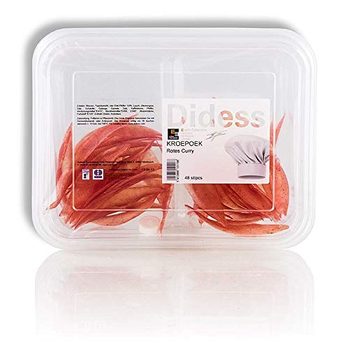 Kroepoek mit rotem Curry, ungebacken, rot, 105g, 48 St von DIDESS BVBA