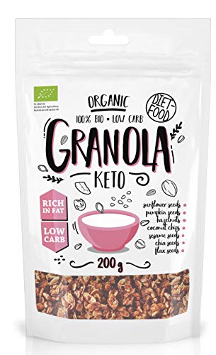 Bio-Keto-Müsli - 200 g - zuckerfrei, glutenfrei, Paleo, LCHF und KETOGENIC Diät-freundlich100% Bio Bio-Keto-Müsli - 200 g - zuckerfrei, glutenfrei, Paleo, LCHF und KETOGENIC Diät-freundlich100% Bio von DIET FOOD