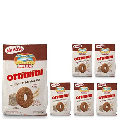 Divella Biscotti Ottimini al Grano Saraceno 6 Confezioni da 300 grammi von Divella