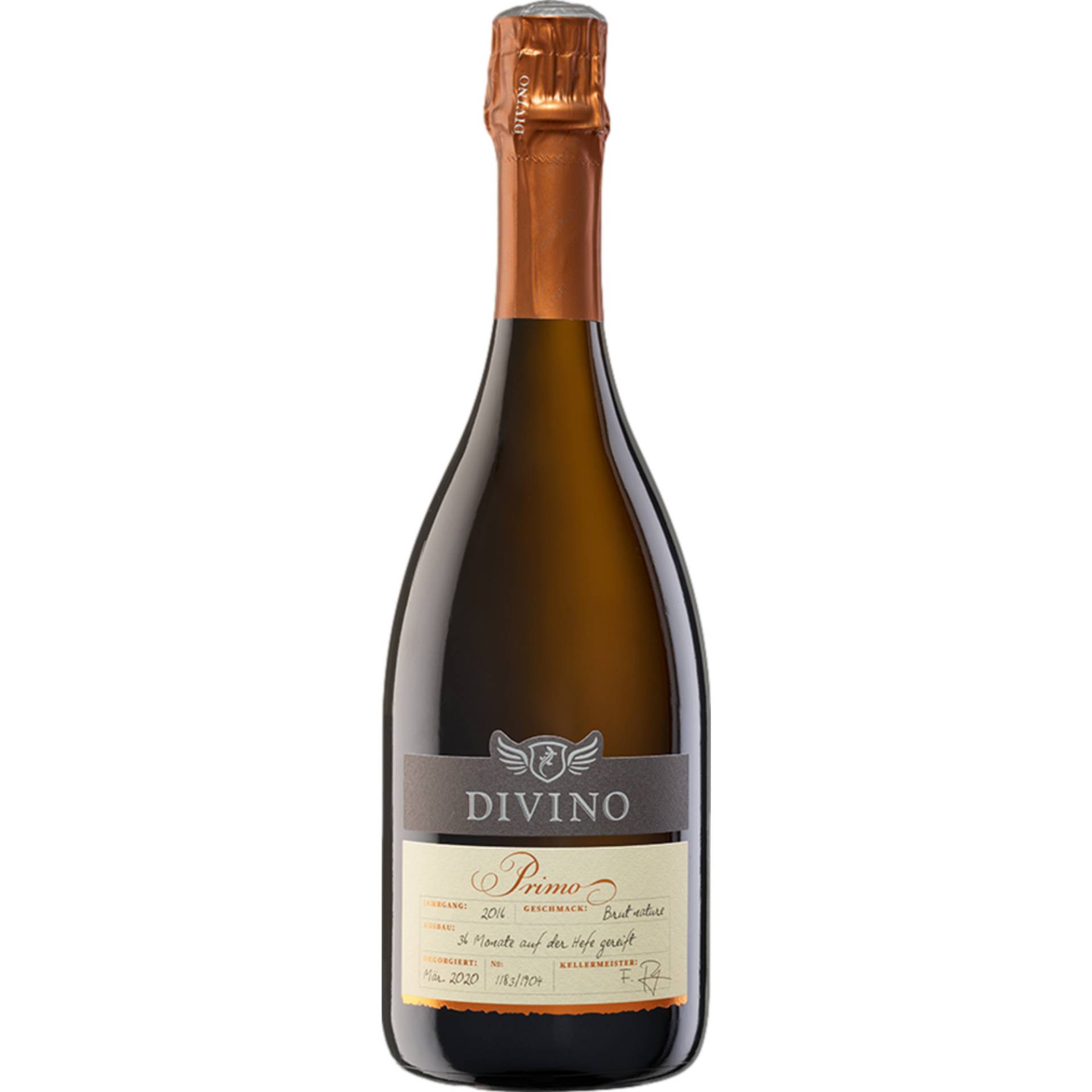 Divino Primo Sekt, Brut Nature, Franken, Franken, 2017, Schaumwein Divino Primo Sekt, Brut Nature, Franken, Franken, 2017, Schaumwein von DIVINO eG - Langgasse 33, 97334 Nordheim am Main - DE