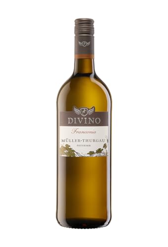 DIVINO FRANCONIA Weißwein Müller Thurgau feinherb QbA 2022 (1,0 l) - Frankens Feine Weine von DIVINO