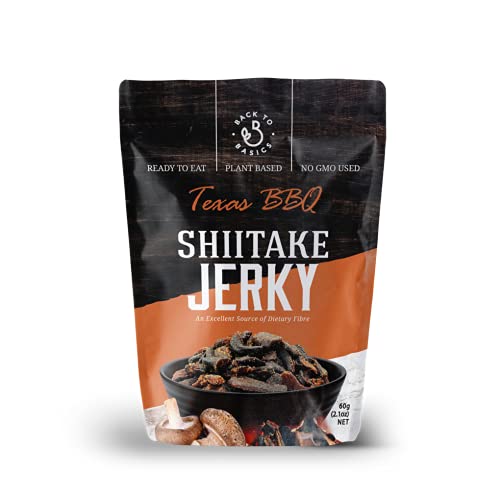 DJ & A Shiitake Jerky, Texas BBQ Flavour Vegan Jerky, Healthy Ready to Eat Snacks, No MSG, Non-GVO, 16 x 60g Pack DJ & A Shiitake Jerky, Texas BBQ Flavour Vegan Jerky, Healthy Ready to Eat Snacks, No MSG, Non-GVO, 16 x 60g Pack von DJ & A