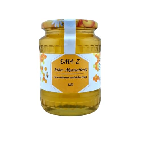 Akazien RohHonig 100% Natur pur aus Rumänien Natürlicher Geschmack ohne Zusatzstoffe und direkt vom Imker.(1 KG, AkazienHonig) von DMA-Z