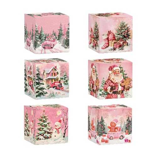 Christmas Treat Boxes, Christmas Cookie Boxes, Small Pink Food Packaging Containers, 6X Candy Boxes Party Favor For Party Supplies Holiday Cookie Containers For Family Friends Christmas Treat Boxes, Christmas Cookie Boxes, Small Pink Food Packaging Containers, 6X Candy Boxes Party Favor For Party Supplies Holiday Cookie Containers For Family Friends von DNCG