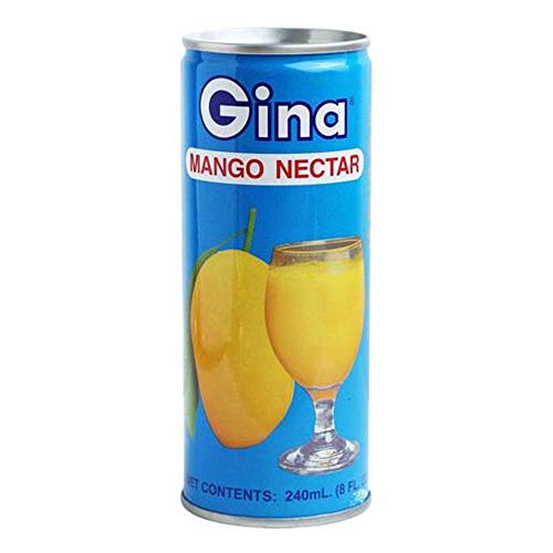 Gina Mango Nectar Juice 8 fl oz / 240ml (Pack of 30) von DOGNNAK