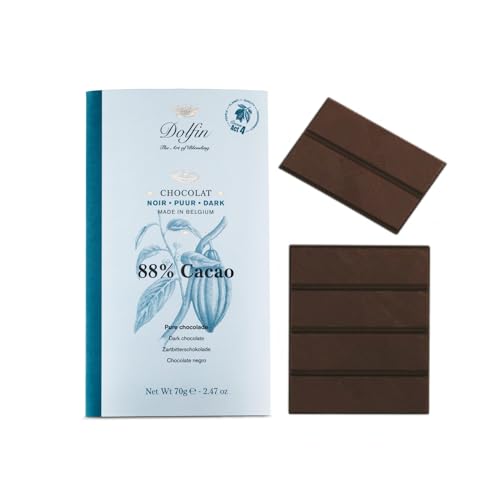 DEU | Dolfin® | Dunkle schwarze Schokoladentafel Kakao 88% - 1 x 70 Gr von DOLFIN