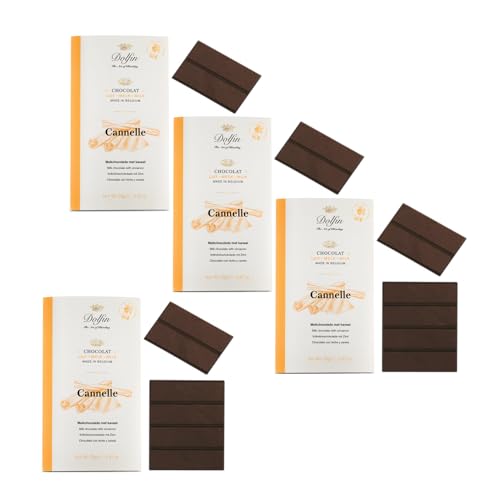 Dolfin® | Milchschokolade 37% und Zimt | Milchschokoladen-Zimt-Riegel - 4 x 70 Gr von DOLFIN