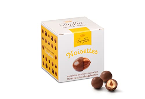 Dolfin Vollmilch-Haselnüsse - Leckere Kugeln mit gerösteten Nüssen und cremigem Überzug aus Schokolade - Premium-Schoko, Gourmet-Süßigkeiten, Geschenke - Hergestellt in Belgien, 115 g Dolfin Vollmilch-Haselnüsse - Leckere Kugeln mit gerösteten Nüssen und cremigem Überzug aus Schokolade - Premium-Schoko, Gourmet-Süßigkeiten, Geschenke - Hergestellt in Belgien, 115 g von DOLFIN