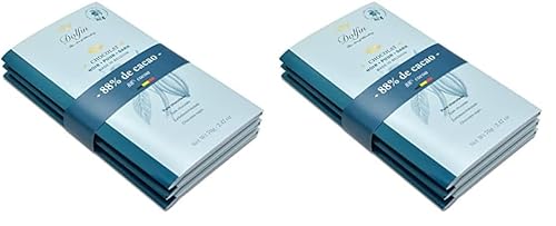 Dolfin Zartbitter-Schokolade mit 88% Kakao - Klassische belgische Schokolade in handwerklicher Herstellung, mit ausgeglichenem Aroma - Premium-Süßigkeiten - Hergestellt in Belgien, 210 g, 3er-Pack Dolfin Zartbitter-Schokolade mit 88% Kakao - Klassische belgische Schokolade in handwerklicher Herstellung, mit ausgeglichenem Aroma - Premium-Süßigkeiten - Hergestellt in Belgien, 210 g, 3er-Pack von DOLFIN