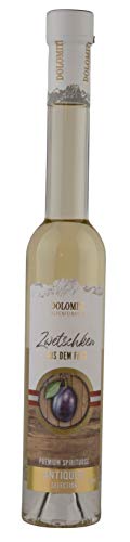 DOLOMITI Alte Zwetschke aus dem Barrique-Fass │ Zwetschken Premium Spirituose 36% vol. │ fruchtiger, angenehm milder Zwetschken-Schnaps │ 0.2 Liter DOLOMITI Alte Zwetschke aus dem Barrique-Fass │ Zwetschken Premium Spirituose 36% vol. │ fruchtiger, angenehm milder Zwetschken-Schnaps │ 0.2 Liter von DOLOMITI ALPENFEINKOST