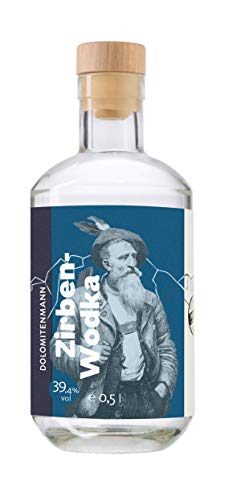 Dolomitenmann Zirben-Wodka 39,4% vol. / Echtes aus den Bergen/Bester österreichischer Wodka/Vodka aus den Alpen/Geschenk für alle Bergliebhaber, Bergfreunde von DOLOMITI ALPENFEINKOST