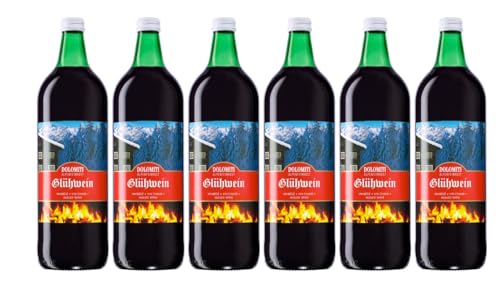 Dolomiti Glühwein rot - 6er Pack/nach alter Rezeptur/feine Wintergewürze/Ideal für kalte Abende - nicht nur im Winter/Glühwein aus den Bergen von DOLOMITI ALPENFEINKOST