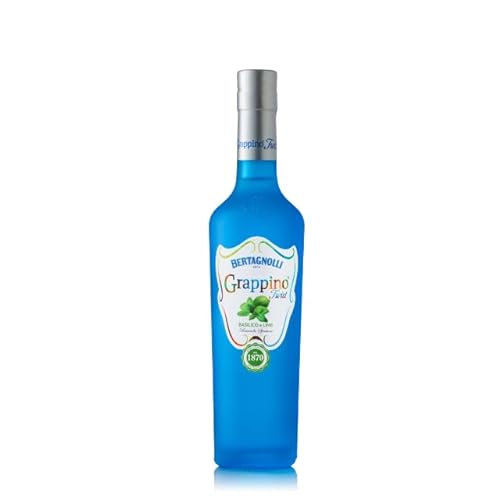 Grappino Twist Basilikum & Limette │ von Bertagnolli │ die Innovation │Flasche 0,50 Liter - 28% Vol.- die neue Art Grappa zu trinken von DOLOMITI ALPENFEINKOST