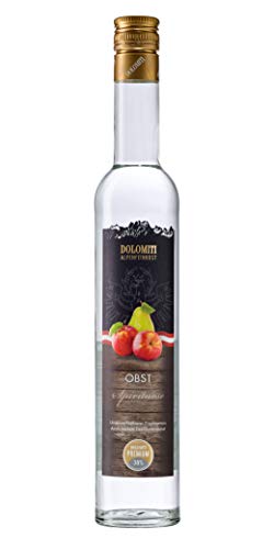 DOLOMITI Obst Spirituose │ 38% vol. │ Obstler │0.5 Liter │Echtes aus den Bergen │aus bestem Obst │ mild und aromatisch von DOLOMITI ALPENFEINKOST