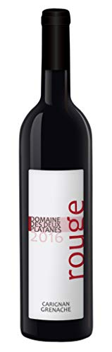 Domaine des Deux Platanes Wein - Rouge 2016 - Weinflasche 1 x 0,75 l - Weinqualität aus Frankreich - Rotwein - Gekeltert aus Carignan und Grenache - Bio von DOMAINE DES DEUX PLATANES